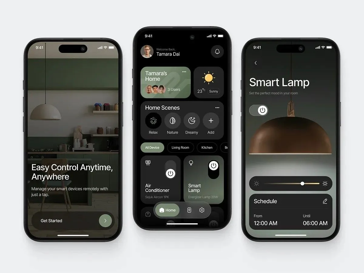Central home automation tablet interface wall mounted